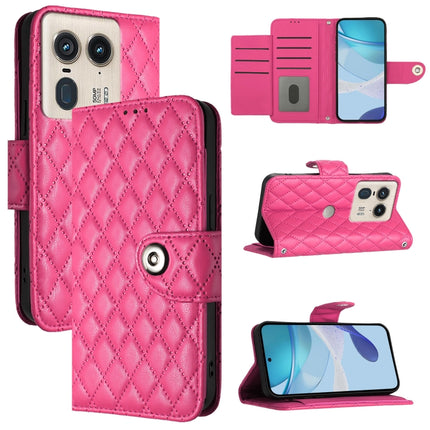 Rhombic Texture Flip Leather Phone Case with Lanyard, For Motorola Moto G85, For Motorola Edge 2024, For Motorola Edge 50 Ultra, For Motorola Edge 50 Pro