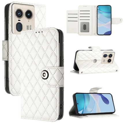 Rhombic Texture Flip Leather Phone Case with Lanyard, For Motorola Moto G85, For Motorola Edge 2024, For Motorola Edge 50 Ultra, For Motorola Edge 50 Pro