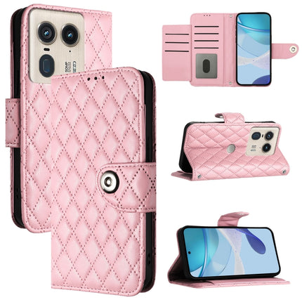 Rhombic Texture Flip Leather Phone Case with Lanyard, For Motorola Moto G85, For Motorola Edge 2024, For Motorola Edge 50 Ultra, For Motorola Edge 50 Pro