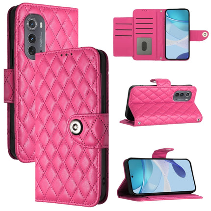 Rhombic Texture Flip Leather Phone Case with Lanyard, For Motorola Edge 2022, For Motorola Moto G62 5G Global / India, For Motorola Moto X30 Pro, For Motorola Edge 30 Ultra
