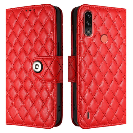 Rhombic Texture Flip Leather Phone Case with Lanyard, For Motorola Moto E7 Power, For Motorola One 5G Ace, For Motorola Moto G 5G 2020, For Motorola Moto G Power 2021