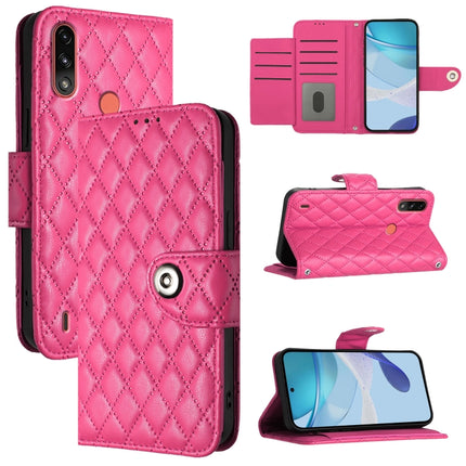 Rhombic Texture Flip Leather Phone Case with Lanyard, For Motorola Moto E7 Power, For Motorola One 5G Ace, For Motorola Moto G 5G 2020, For Motorola Moto G Power 2021