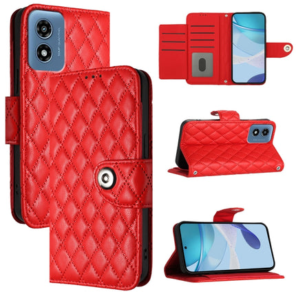 Rhombic Texture Flip Leather Phone Case with Lanyard, For Motorola Edge 50 Fusion, For Motorola Moto G24 Power India, For Motorola Moto G Play 5G 2024, For Motorola Moto G 5G 2024 Global