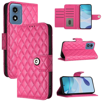 Rhombic Texture Flip Leather Phone Case with Lanyard, For Motorola Edge 50 Fusion, For Motorola Moto G24 Power India, For Motorola Moto G Play 5G 2024, For Motorola Moto G 5G 2024 Global
