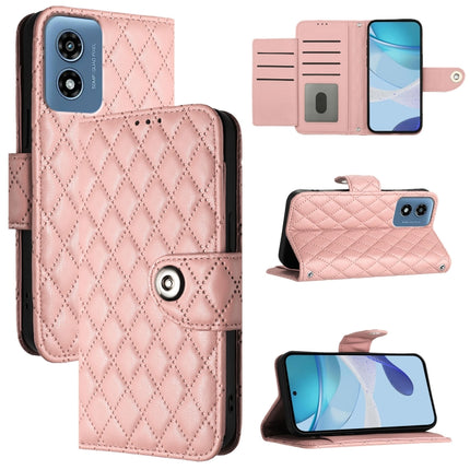 Rhombic Texture Flip Leather Phone Case with Lanyard, For Motorola Edge 50 Fusion, For Motorola Moto G24 Power India, For Motorola Moto G Play 5G 2024, For Motorola Moto G 5G 2024 Global