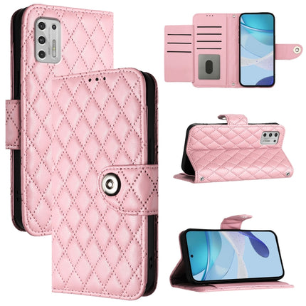 Rhombic Texture Flip Leather Phone Case with Lanyard, For Motorola Moto G Play 2021, For Motorola Moto G Stylus 2021 4G