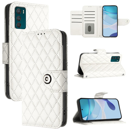 Rhombic Texture Flip Leather Phone Case with Lanyard, For Motorola Moto G32, For Motorola Moto G42, For Motorola Moto G52 / G82 / G71s, For Motorola Moto E32 4G Global