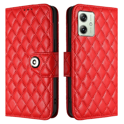 Rhombic Texture Flip Leather Phone Case with Lanyard, For Motorola Moto G54 Power, For Motorola Edge 40 Neo, For Motorola Moto G14, For Motorola Moto G Stylus 2023 4G