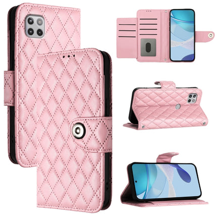 Rhombic Texture Flip Leather Phone Case with Lanyard, For Motorola Moto E7 Power, For Motorola One 5G Ace, For Motorola Moto G 5G 2020, For Motorola Moto G Power 2021