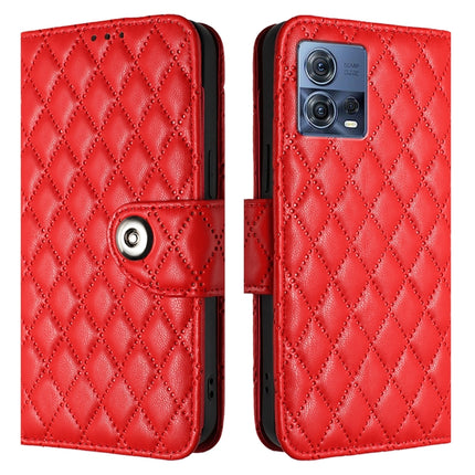 Rhombic Texture Flip Leather Phone Case with Lanyard, For Motorola Edge 30 Fusion, For Motorola Edge 30 Neo, For Motorola Moto G22 / E22s 4G Global, For Motorola Moto E32 India / E32s