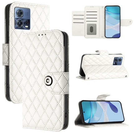Rhombic Texture Flip Leather Phone Case with Lanyard, For Motorola Edge 30 Fusion, For Motorola Edge 30 Neo, For Motorola Moto G22 / E22s 4G Global, For Motorola Moto E32 India / E32s