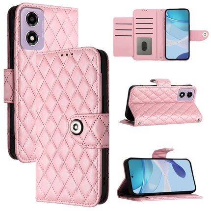 Rhombic Texture Flip Leather Phone Case with Lanyard, For Motorola Moto G05, For Motorola Moto G15, For Motorola Edge 50 5G Global, For Motorola Moto E14