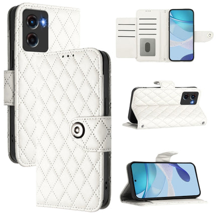 Rhombic Texture Flip Leather Phone Case with Lanyard, For Motorola Moto G05, For Motorola Moto G15, For Motorola Edge 50 5G Global, For Motorola Moto E14
