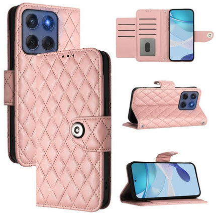 Rhombic Texture Flip Leather Phone Case with Lanyard, For Motorola Edge 60 Pro / 60s Pro 5G, For Motorola Edge 60 Fusion 5G Global, For Motorola Moto G Stylus 5G 2025, For Motorola Moto G15 / G15 Power