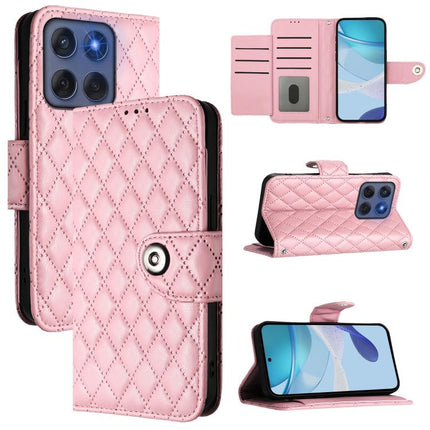 Rhombic Texture Flip Leather Phone Case with Lanyard, For Motorola Edge 60 Pro / 60s Pro 5G, For Motorola Edge 60 Fusion 5G Global, For Motorola Moto G Stylus 5G 2025, For Motorola Moto G15 / G15 Power