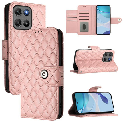 Rhombic Texture Flip Leather Phone Case with Lanyard, For Motorola Signature 5G, For Motorola Moto G67 Power 5G Global, For Motorola Edge 70 5G, For Motorola Moto G06 4G