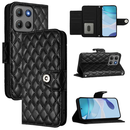 Rhombic Texture Flip Leather Phone Case with Lanyard, For Motorola Moto G Max / G87 / G77 5G, For Motorola Moto G37 / G37 Power / G47 5G, For Motorola Edge 70 Pro 5G, For Motorola Moto G17 4G / G17 Power 4G
