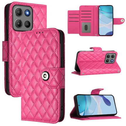 Rhombic Texture Flip Leather Phone Case with Lanyard, For Motorola Moto G Max / G87 / G77 5G, For Motorola Moto G37 / G37 Power / G47 5G, For Motorola Edge 70 Pro 5G, For Motorola Moto G17 4G / G17 Power 4G
