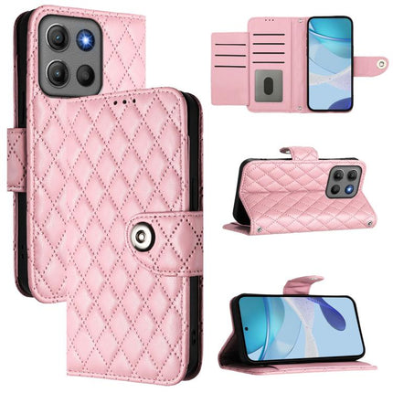 Rhombic Texture Flip Leather Phone Case with Lanyard, For Motorola Moto G Max / G87 / G77 5G, For Motorola Moto G37 / G37 Power / G47 5G, For Motorola Edge 70 Pro 5G, For Motorola Moto G17 4G / G17 Power 4G