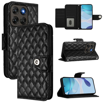 Rhombic Texture Flip Leather Phone Case with Lanyard, For Motorola Moto G Max / G87 / G77 5G, For Motorola Moto G37 / G37 Power / G47 5G, For Motorola Edge 70 Pro 5G, For Motorola Moto G17 4G / G17 Power 4G