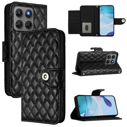 Rhombic Texture Flip Leather Phone Case with Lanyard, For Motorola Moto G Max / G87 / G77 5G, For Motorola Moto G37 / G37 Power / G47 5G, For Motorola Edge 70 Pro 5G, For Motorola Moto G17 4G / G17 Power 4G