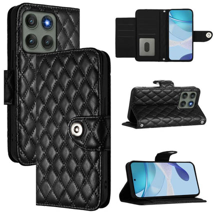 Rhombic Texture Flip Leather Phone Case with Lanyard, For Motorola Edge 60 Pro / 60s Pro 5G, For Motorola Edge 60 Fusion 5G Global, For Motorola Moto G Stylus 5G 2025, For Motorola Moto G15 / G15 Power