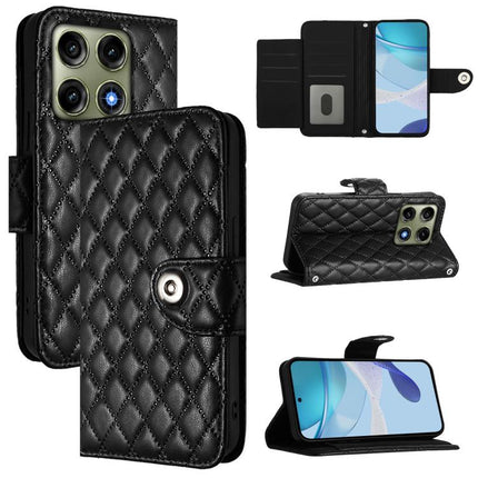 Rhombic Texture Flip Leather Phone Case with Lanyard, For Motorola Moto G Max / G87 / G77 5G, For Motorola Moto G37 / G37 Power / G47 5G, For Motorola Edge 70 Pro 5G, For Motorola Moto G17 4G / G17 Power 4G