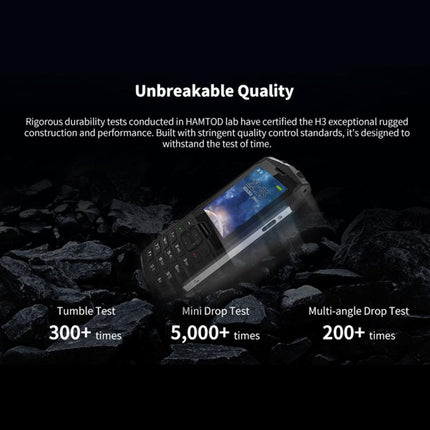 HAMTOD H3 Rugged Phone, 2.8 inch T107 ARM CortexTM A7 Quad-core 1.0GHz, Network: 4G, VoLTE, BT, SOS