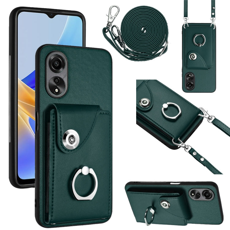 Organ Card Bag Ring Holder Phone Case with Long Lanyard, For OPPO Reno11 Pro Global, For OPPO A58/A58x/A1x/A2x, For OPPO A38 4G / A18 4G Global, For OPPO A58 4G Global