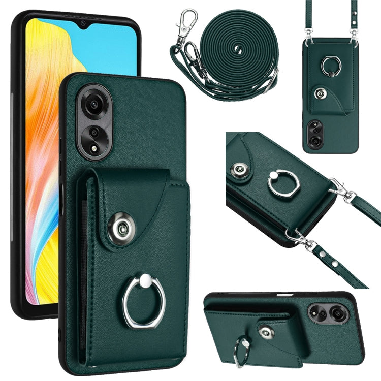 Organ Card Bag Ring Holder Phone Case with Long Lanyard, For OPPO Reno11 Pro Global, For OPPO A58/A58x/A1x/A2x, For OPPO A38 4G / A18 4G Global, For OPPO A58 4G Global
