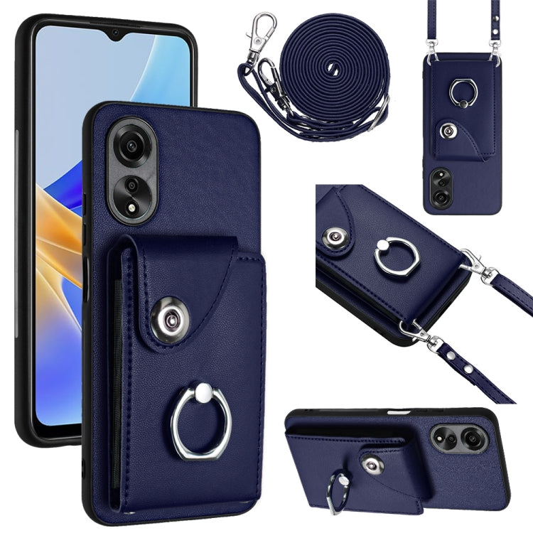 Organ Card Bag Ring Holder Phone Case with Long Lanyard, For OPPO Reno11 Pro Global, For OPPO A58/A58x/A1x/A2x, For OPPO A38 4G / A18 4G Global, For OPPO A58 4G Global