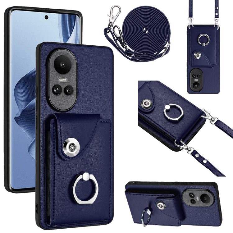 Organ Card Bag Ring Holder Phone Case with Long Lanyard, For OPPO Reno10/Reno10 Pro 5G Global, For OPPO A78 4G Global, For OPPO A17 Global, For OPPO A79 5G Global