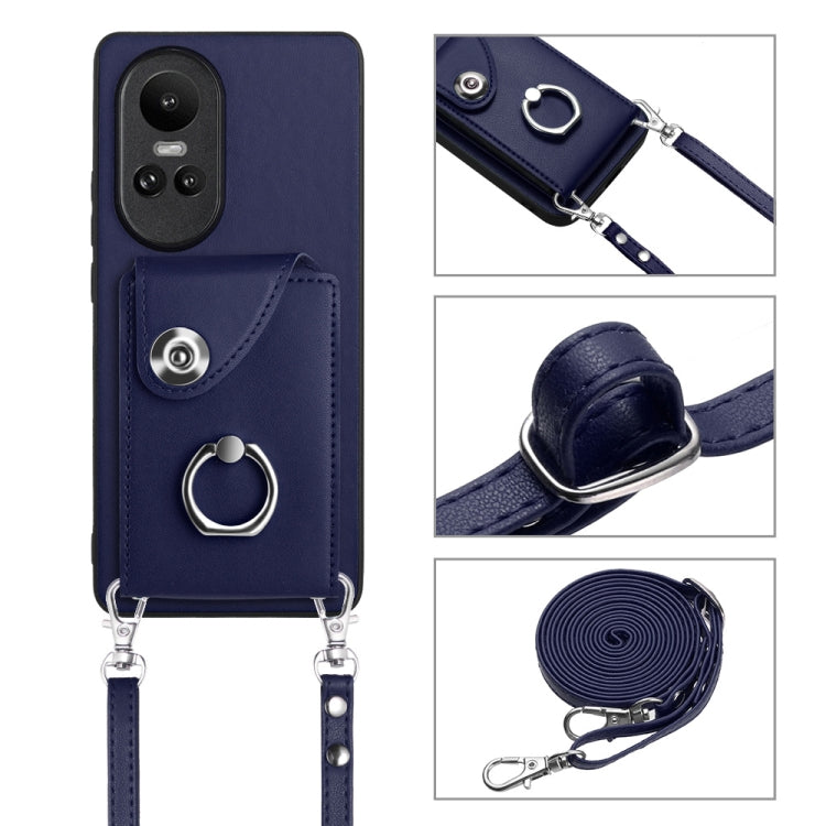 Organ Card Bag Ring Holder Phone Case with Long Lanyard, For OPPO Reno10/Reno10 Pro 5G Global, For OPPO A78 4G Global, For OPPO A17 Global, For OPPO A79 5G Global