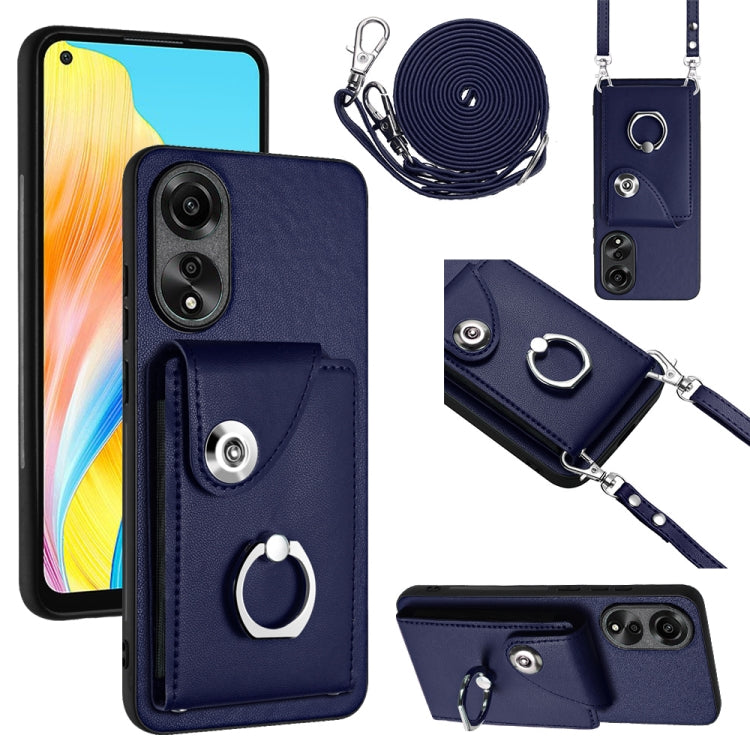 Organ Card Bag Ring Holder Phone Case with Long Lanyard, For OPPO Reno10/Reno10 Pro 5G Global, For OPPO A78 4G Global, For OPPO A17 Global, For OPPO A79 5G Global