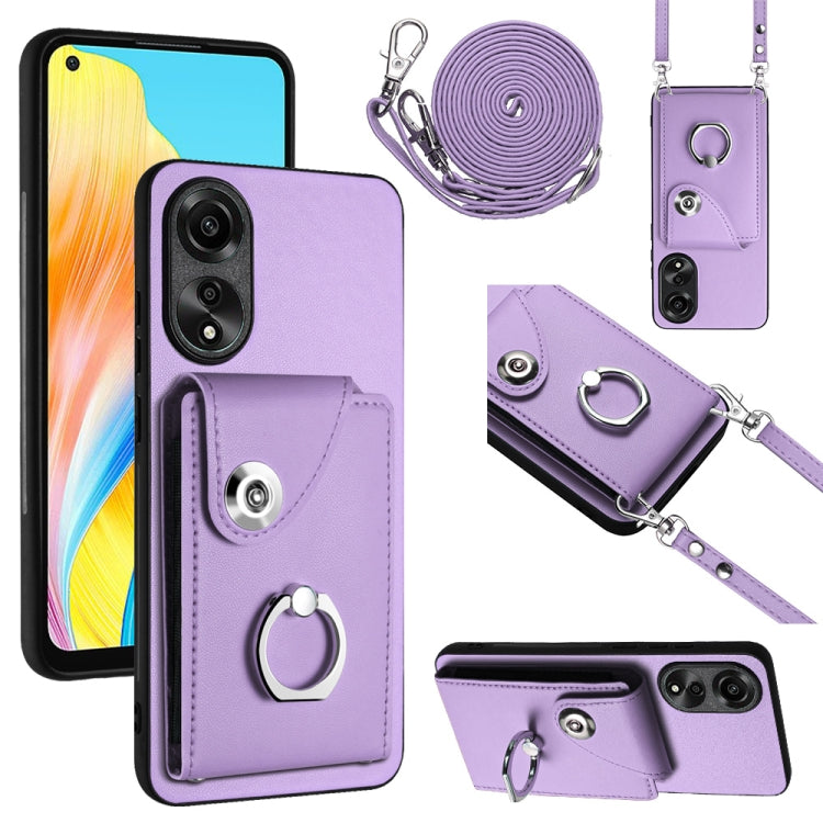 Organ Card Bag Ring Holder Phone Case with Long Lanyard, For OPPO Reno10/Reno10 Pro 5G Global, For OPPO A78 4G Global, For OPPO A17 Global, For OPPO A79 5G Global