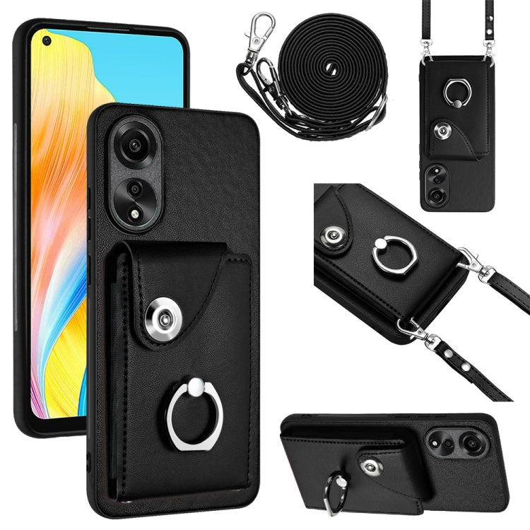 Organ Card Bag Ring Holder Phone Case with Long Lanyard, For OPPO Reno10/Reno10 Pro 5G Global, For OPPO A78 4G Global, For OPPO A17 Global, For OPPO A79 5G Global