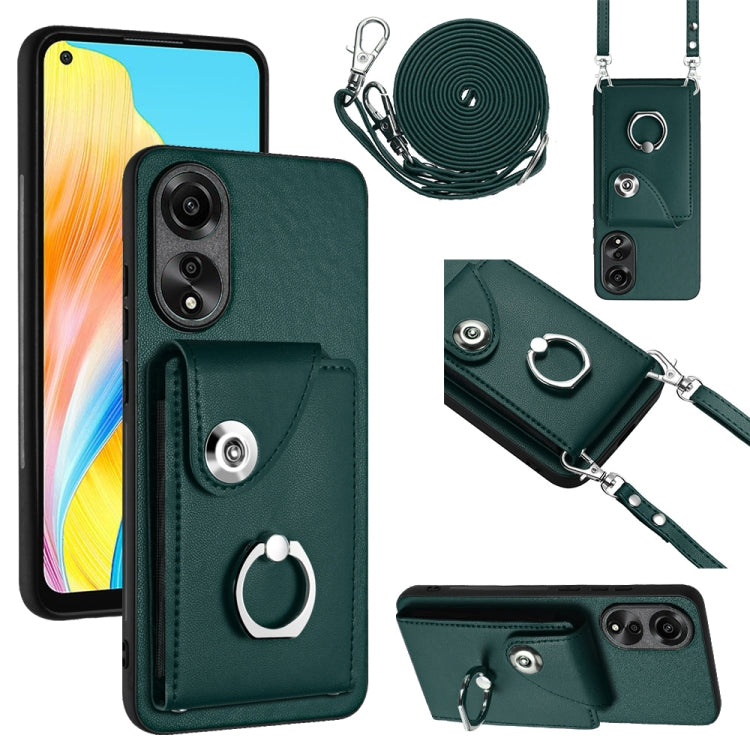 Organ Card Bag Ring Holder Phone Case with Long Lanyard, For OPPO Reno10/Reno10 Pro 5G Global, For OPPO A78 4G Global, For OPPO A17 Global, For OPPO A79 5G Global