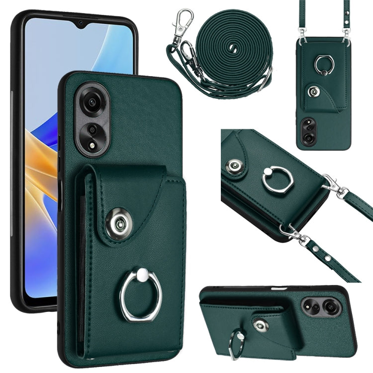 Organ Card Bag Ring Holder Phone Case with Long Lanyard, For OPPO Reno10/Reno10 Pro 5G Global, For OPPO A78 4G Global, For OPPO A17 Global, For OPPO A79 5G Global