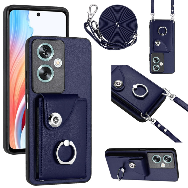 Organ Card Bag Ring Holder Phone Case with Long Lanyard, For OPPO Reno10/Reno10 Pro 5G Global, For OPPO A78 4G Global, For OPPO A17 Global, For OPPO A79 5G Global