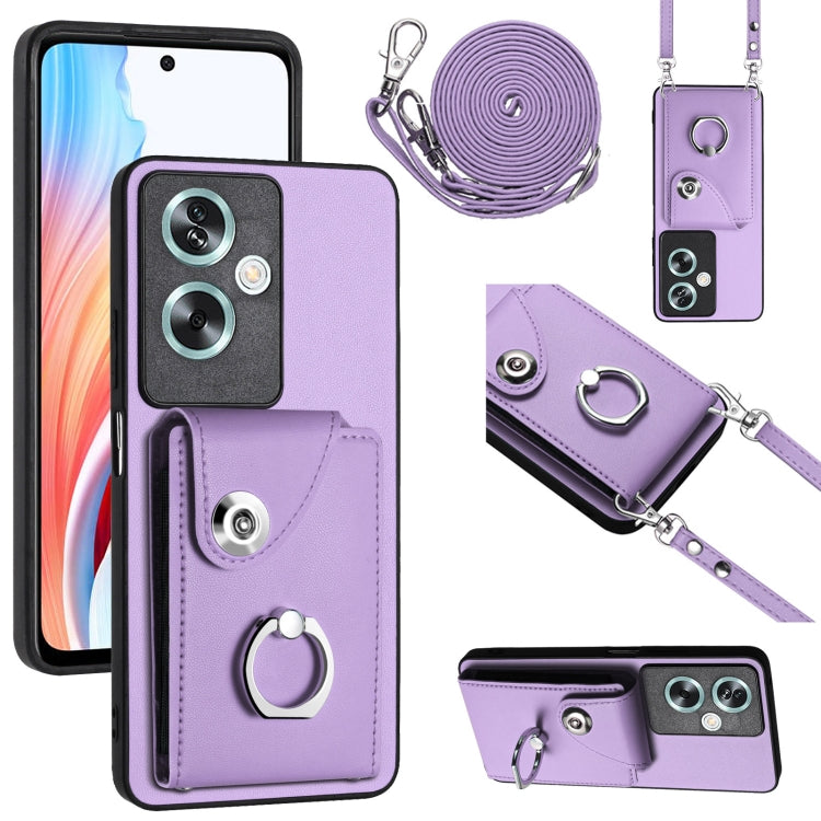 Organ Card Bag Ring Holder Phone Case with Long Lanyard, For OPPO Reno10/Reno10 Pro 5G Global, For OPPO A78 4G Global, For OPPO A17 Global, For OPPO A79 5G Global