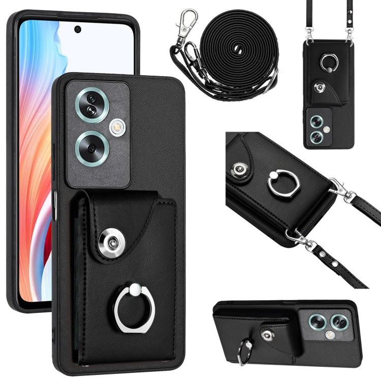 Organ Card Bag Ring Holder Phone Case with Long Lanyard, For OPPO Reno10/Reno10 Pro 5G Global, For OPPO A78 4G Global, For OPPO A17 Global, For OPPO A79 5G Global