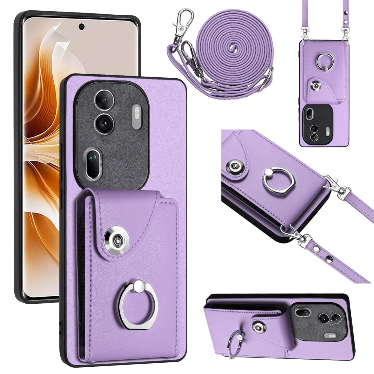 Organ Card Bag Ring Holder Phone Case with Long Lanyard, For OPPO Reno11 Pro Global, For OPPO A58/A58x/A1x/A2x, For OPPO A38 4G / A18 4G Global, For OPPO A58 4G Global