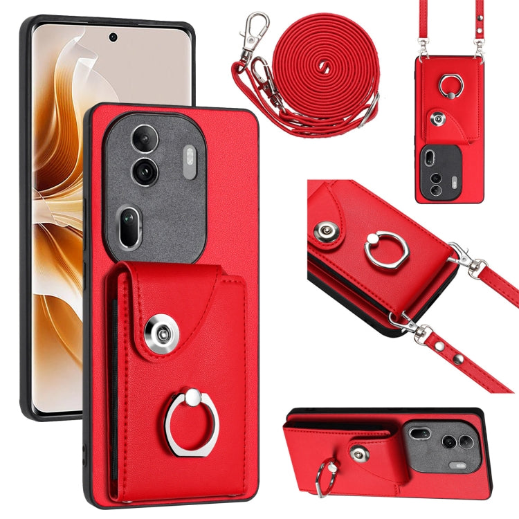 Organ Card Bag Ring Holder Phone Case with Long Lanyard, For OPPO Reno11 Pro Global, For OPPO A58/A58x/A1x/A2x, For OPPO A38 4G / A18 4G Global, For OPPO A58 4G Global