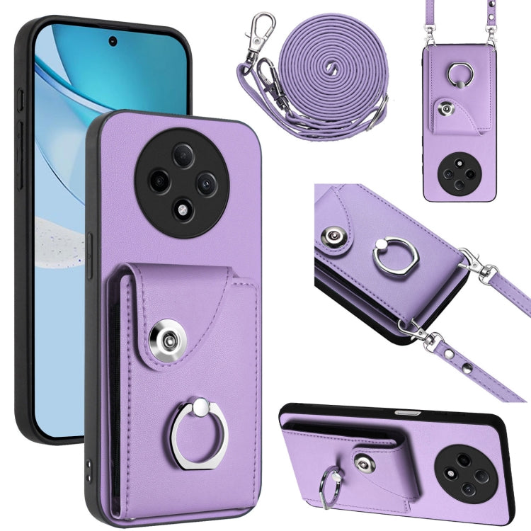 Organ Card Bag Ring Holder Phone Case with Long Lanyard, For OPPO A3 Pro 5G, For OPPO F25 Pro 5G India, For OPPO Reno11 F Thai Version, For OPPO Reno11 Global