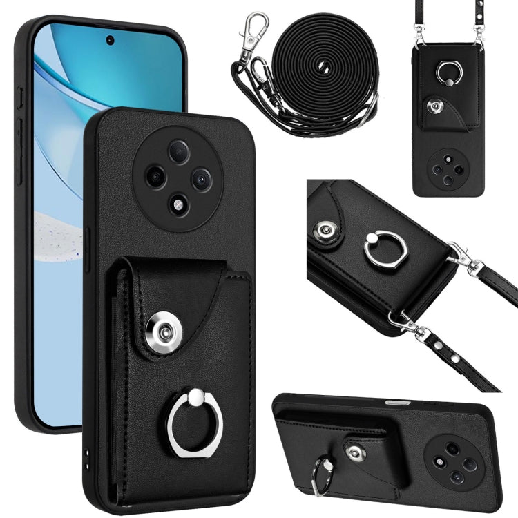 Organ Card Bag Ring Holder Phone Case with Long Lanyard, For OPPO A3 Pro 5G, For OPPO F25 Pro 5G India, For OPPO Reno11 F Thai Version, For OPPO Reno11 Global