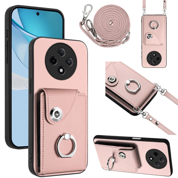 Organ Card Bag Ring Holder Phone Case with Long Lanyard, For OPPO A3 Pro 5G, For OPPO F25 Pro 5G India, For OPPO Reno11 F Thai Version, For OPPO Reno11 Global