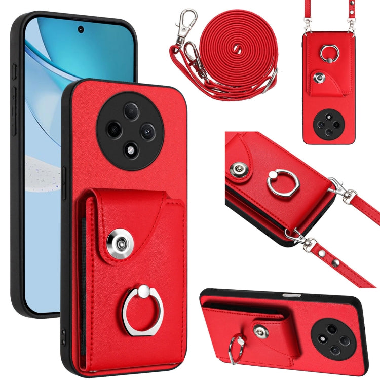 Organ Card Bag Ring Holder Phone Case with Long Lanyard, For OPPO A3 Pro 5G, For OPPO F25 Pro 5G India, For OPPO Reno11 F Thai Version, For OPPO Reno11 Global