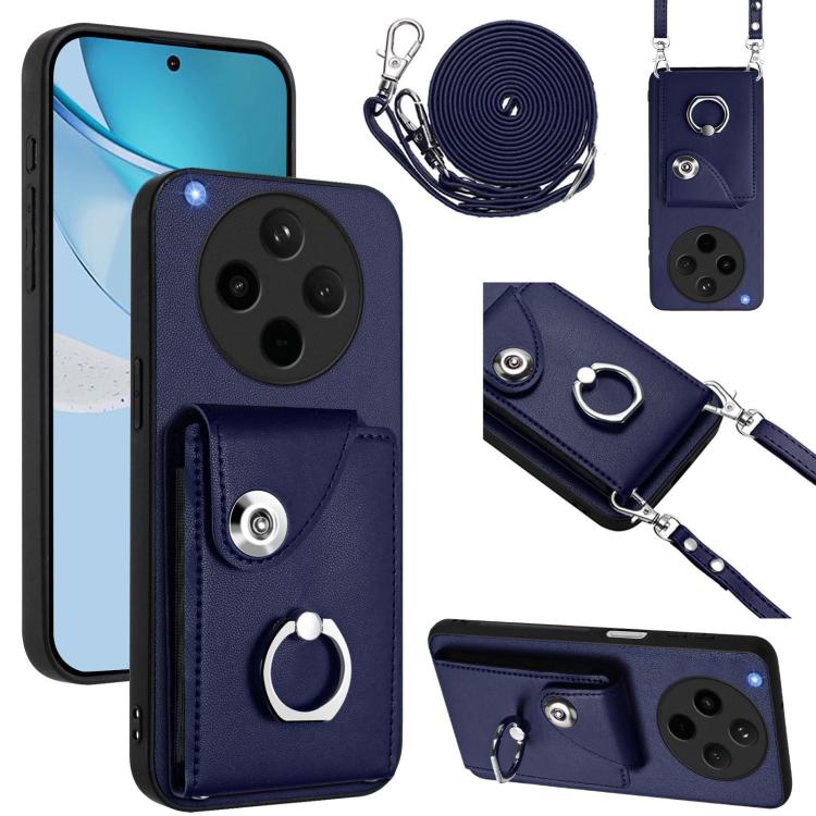 Organ Card Bag Ring Holder Phone Case with Long Lanyard, For OPPO A5 4G / F29 5G, For OPPO Find X8s+, For OPPO Find X8s, For OPPO Find X8 Ultra