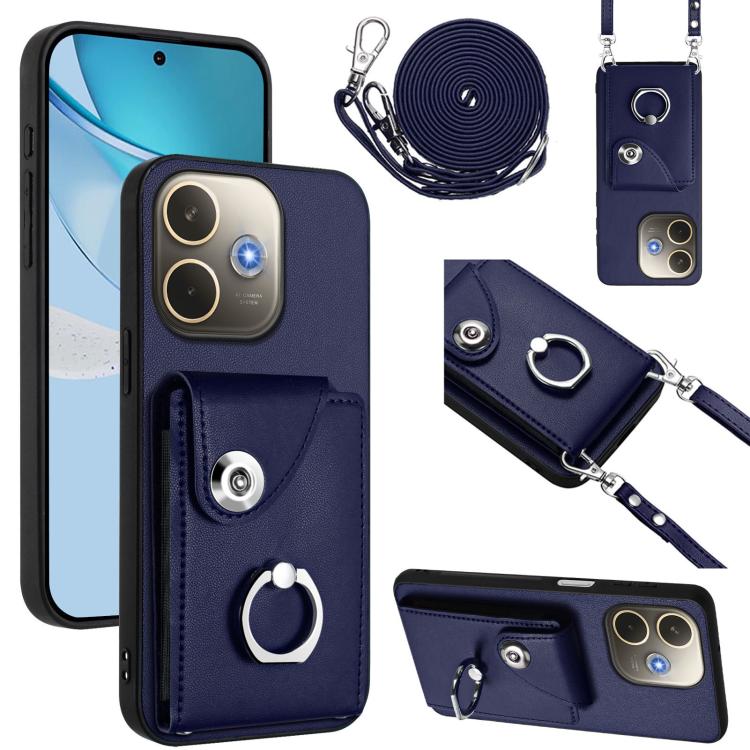Organ Card Bag Ring Holder Phone Case with Long Lanyard, For OPPO A5 Energy / A5 Pro Global, For OPPO A3 Pro Global / A3 Energy, For OPPO Reno12 Pro Global, For OPPO Reno12 Global