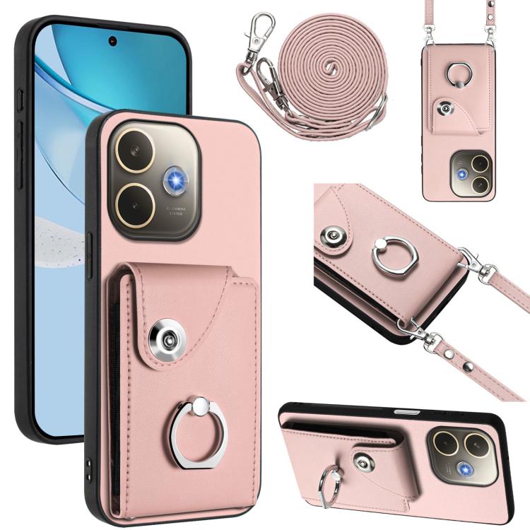 Organ Card Bag Ring Holder Phone Case with Long Lanyard, For OPPO A5 Energy / A5 Pro Global, For OPPO A3 Pro Global / A3 Energy, For OPPO Reno12 Pro Global, For OPPO Reno12 Global